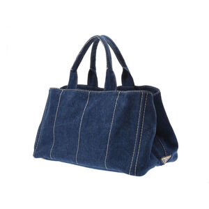Prada Canapa blue bag tote denim